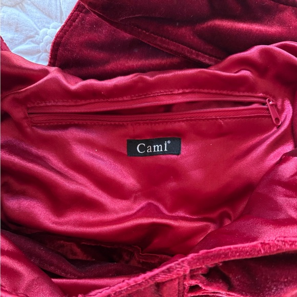 Cami Red Velvet Bag - Picture 6 of 9